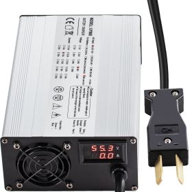 VEVOR Golf Cart Battery Charger 36V Club Car Charger 18A Golf Cart Electric Charger Splayed Plug/LED Club Car Battery Charger Aluminum Shell Power Wis