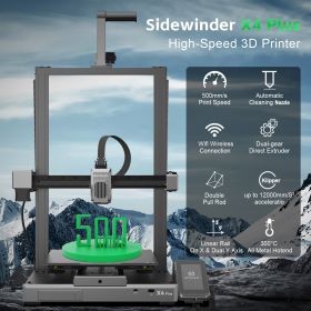 Artillery Sidewinder X4 Plus FDM 3D Printer 500mm/s High Speed 300x300x400mm Printing Area X Y-axis All Metal Direct Extruder