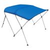 VEVOR 3 Bow Bimini Top Boat Cover, 900D Polyester Canopy with 1" Aluminum Alloy Frame, Waterproof and Sun Shade, Includes Storage Boot, 4 Straps, 2 Su