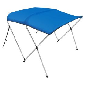 VEVOR 3 Bow Bimini Top Boat Cover, 900D Polyester Canopy with 1" Aluminum Alloy Frame, Waterproof and Sun Shade, Includes Storage Boot, 4 Straps, 2 Su