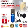 5 CORE XLR Microphone Condenser Mic for Computer Gaming, Podcast W/Tripod Stand Kit for Streaming, Recording, Vocals, Voice, Cardioids Studio Micropho