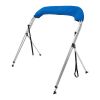VEVOR 3 Bow Bimini Top Boat Cover, 900D Polyester Canopy with 1" Aluminum Alloy Frame, Waterproof and Sun Shade, Includes Storage Boot, 4 Straps, 2 Su