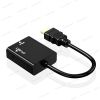 HW-2201 HDMI to VGA converter with audio power supply convex head computer connection display HDMI to VGA cable