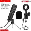 5 Core USB Microphone Condenser Mic for Computer Gaming Podcast Tripod Stand Kit for Streaming Recording, Vocals Voice Cardioids Studio Microphone RM