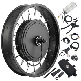 48V1000W Front Fat Tire Electric Bike eBike Conversion Kit 20 (Color: As pic)