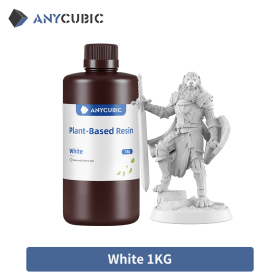 ANYCUBIC ECO UV Resin 1KG/4KG Plant-based Resin For Photon Mono Safety Low Odor Truly Eco-friendly 3D Printer Printing Materials (Color: 1KG white)