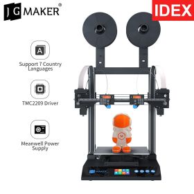 JGMAKER Artist D Pro Auto Leveling 3D Printer,Dual Independent Direct Drive Extruder, Meanwell Power Supply, Optical Switch (Color: Auto Leveling)