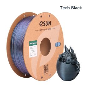 eSUN Chameleon PLA Filament 1.75mm 1KG Glitter 3D Printer PLA Filament Gradient Color Upgraded PLA For Bambu Lab 3D Filament (Color: Tech Black)