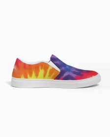 Men's Athletic Sneakers, Tie-Dye Low Top Slip-On Canvas Sports Shoes - 01DWHF (Color: Multicolor, size: 13)