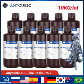 Anycubic ABS-Like Resin Pro 2 3D Printer Rapid UV Curing 405nm Conservation ABS+Upgrade 3D Resin High Precision For LCD Printers (Color: Clear 10 KG)