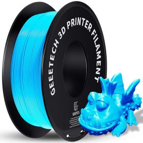 GEEETECH 1roll/1kg 1.75mm PLA Silk PLA Filament Vacuum Packaging Overseas Warehouses Various Colors For 3D Printer Fast Ship (Color: Water Blue)