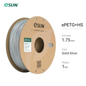 eSUN High-Speed PETG Filament 1.75MM 1KG 3D Printer Filament Fast Printing PETG 3D Filament For Bambu Lab Fast Printer Filament (Color: Solid Silver)