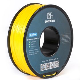 Geeetech ABS 3D Filament 1.75mm 1KG plastic, 3D Printer Material, Tangle-Free, Non-Toxic, Vacuum Packaging White Black (Color: YELLOW)