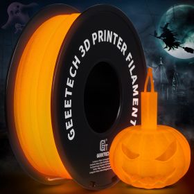 GEEETECH Glow PLA 1.75mm 1kg Glow in dark for 3D Printing Night Light Luminous 8 Colors 3D Printer Material, Oversea warehouse (Color: Orange)