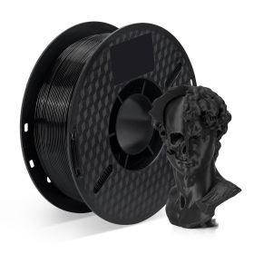 KINGROON 3D Printer PETG Filament 1KG 1.75mm Tangle-Free, High Quality 3D Printing Eco-friendly Plastic Consumables 2.2LBS/ROLL (Color: Black)