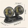 USB; 12V; 24V; Rotatable Vehicle-mounted Fan For Truck/ Car /Touring Car Universal Double-head Fan