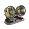 USB; 12V; 24V; Rotatable Vehicle-mounted Fan For Truck/ Car /Touring Car Universal Double-head Fan